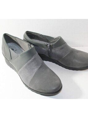 Clarks Cloudsteppers Womens SlipOn Cushion Grey Shoes Sz 7.5 - NWT